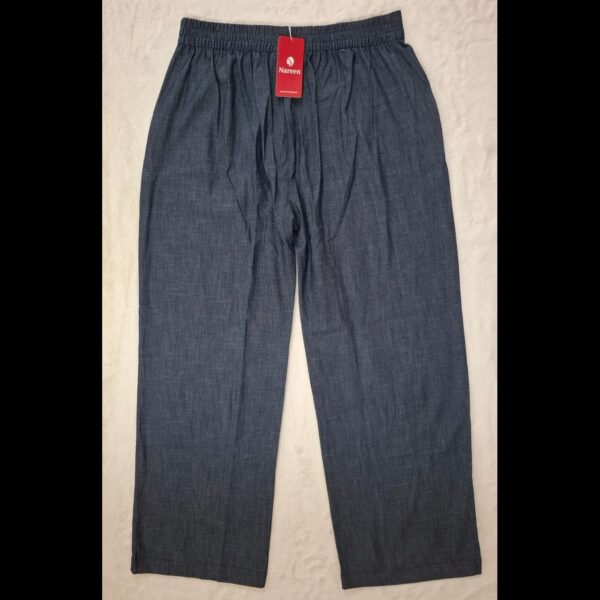 Nareen Soft Dark Navy Blue High-Waist Denim Pant - For Women - Image 3