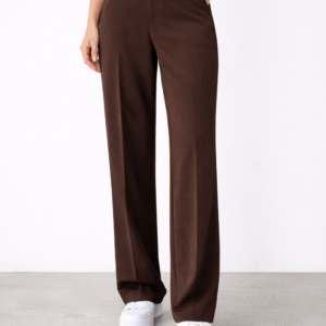 Elegant Rayon High-Waist Wide Leg Pants